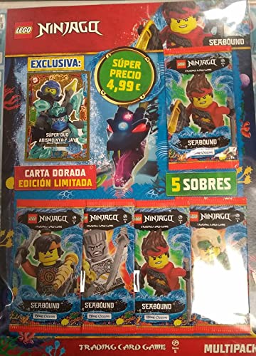 MULTIPACK 5 sobres + Carta DORADA LIMITADA SEABOUND Lego NINJAGO serie 7