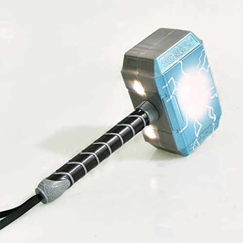 NAKATA Accesorios de Cosplay Thor Hammer Replica PU Lightning Hammer Halloween Niños Cumpleaños Navidad Regalo Películas Stormbreaker Roleplay Juguetes