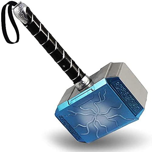 NAKATA Accesorios de Cosplay Thor Hammer Replica PU Lightning Hammer Halloween Niños Cumpleaños Navidad Regalo Películas Stormbreaker Roleplay Juguetes