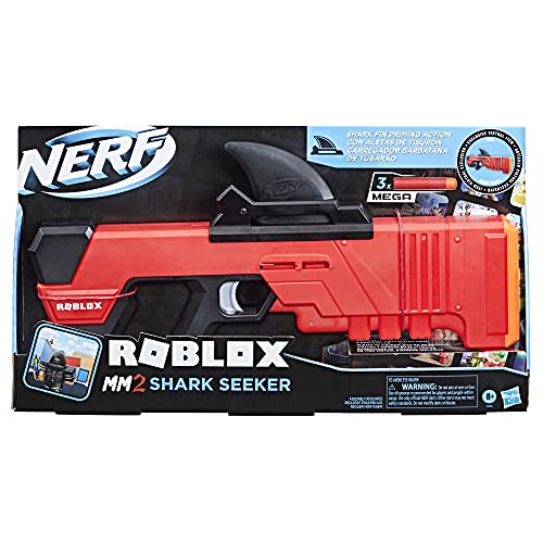 Nerf Roblox MM2 Shark Seeker Dart Blaster Shark Fin Action 3 Mega Dardos Código para activar el artículo Virtual en el Juego F2489EU4