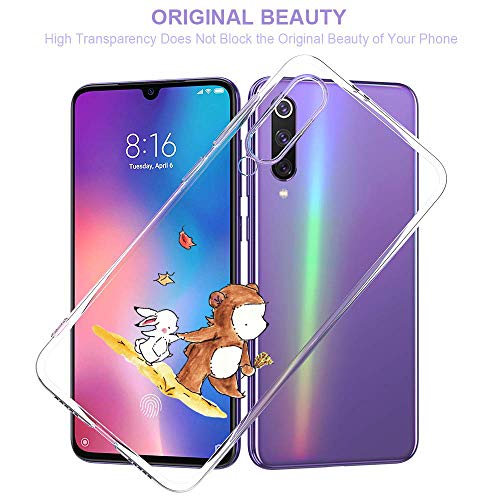 Oihxse Compatible con Huawei Honor 9X/9X Pro Silicona Funda Transparente Gel TPU Flexible Protectora Carcasa Dibujos Elefante Patrón Ultra Thin Estuche Cover Case(D3)