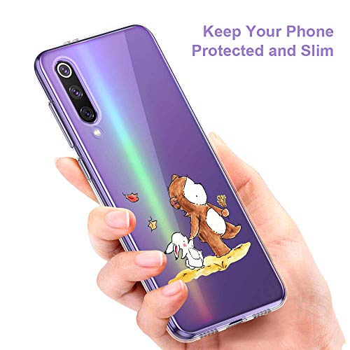 Oihxse Compatible con Huawei Honor 9X/9X Pro Silicona Funda Transparente Gel TPU Flexible Protectora Carcasa Dibujos Elefante Patrón Ultra Thin Estuche Cover Case(D3)