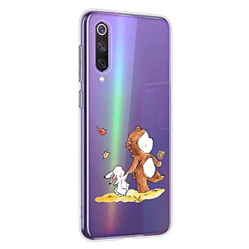 Oihxse Compatible con Huawei Honor 9X/9X Pro Silicona Funda Transparente Gel TPU Flexible Protectora Carcasa Dibujos Elefante Patrón Ultra Thin Estuche Cover Case(D3)