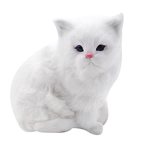 Olivine Realista SimulacióN Linda Peluche de Peluche Persa Blanco Gatos Juguetes Gato MuñEcas DecoracióN de Mesa NiñOs NiñOs NiñAs