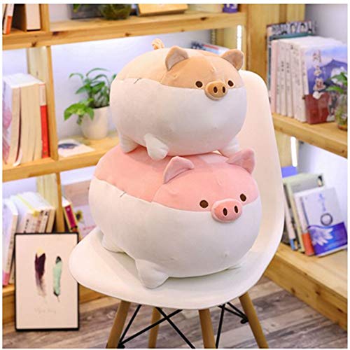 OUKEYI Almohada de peluche de cerdo rosa de peluche para niños y parejas, almohada de felpa de gran abrazo, almohada de peluche para cerdo (