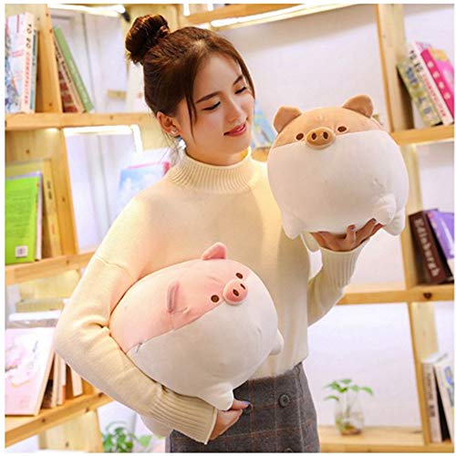 OUKEYI Almohada de peluche de cerdo rosa de peluche para niños y parejas, almohada de felpa de gran abrazo, almohada de peluche para cerdo (