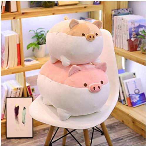 OUKEYI Almohada de peluche de cerdo rosa de peluche para niños y parejas, almohada de felpa de gran abrazo, almohada de peluche para cerdo (