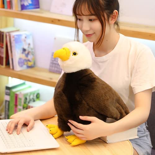 pangcangshu Simulación de bald Eagle Bird Plush Toy New Cute Stuffed & Plush Animals Kids Toys Gift for Children Birthday (A,20CM/7inch)