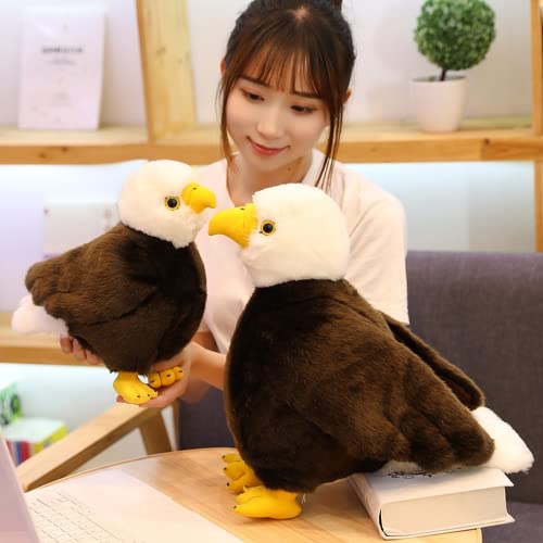 pangcangshu Simulación de bald Eagle Bird Plush Toy New Cute Stuffed & Plush Animals Kids Toys Gift for Children Birthday (A,20CM/7inch)