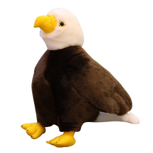 pangcangshu Simulación de bald Eagle Bird Plush Toy New Cute Stuffed & Plush Animals Kids Toys Gift for Children Birthday (A,20CM/7inch)