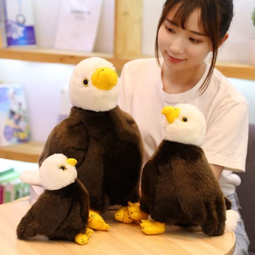 pangcangshu Simulación de bald Eagle Bird Plush Toy New Cute Stuffed & Plush Animals Kids Toys Gift for Children Birthday (A,20CM/7inch)