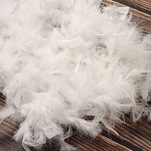 PAPABA Hairy Turkey Feather Bar Boa Birthday Leisure Time Gathering Wedding Reception White