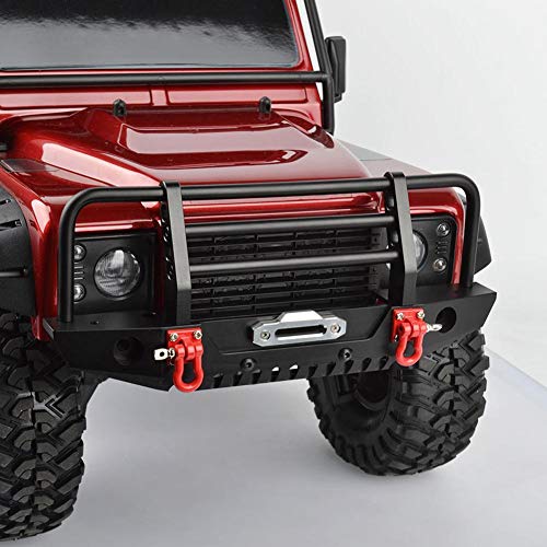 Parachoques de Coches RC, Parachoques Delantero / Trasero de Metal con Luces LED para Traxxas TRX-4 para SCX10II 90046 1/10 RC Accesorios