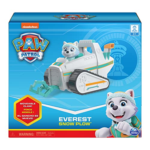 PAW Patrol Everest's Snow Plough Vehículo con Figura Coleccionable, para niños a Partir de 3 años