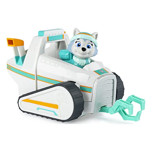 PAW Patrol Everest's Snow Plough Vehículo con Figura Coleccionable, para niños a Partir de 3 años