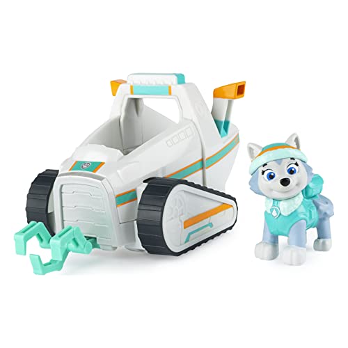 PAW Patrol Everest's Snow Plough Vehículo con Figura Coleccionable, para niños a Partir de 3 años