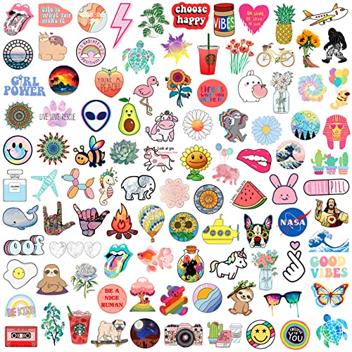 Pegatinas 100 Piezas Pegatinas de Vinilo Pegatinas de Moda únicas Cute Ins Sticker para Niños, Adolescentes, Adultos, Calcomanías Geniales para Portátil, Monopatín, Guitarra