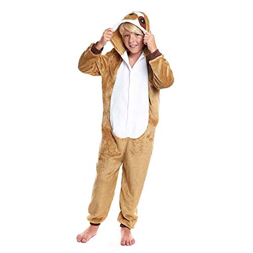 Pijamas Enteros de Animales Niñas y Niños Unisex【Tallas Infantiles 3 a 12 años】 Disfraz Oso Perezoso Mono Enterizo Carnaval Fiestas【Talla 7-9 años】