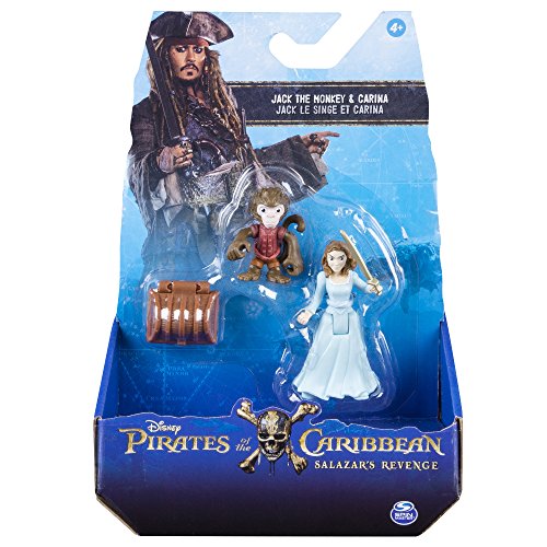 Piratas del Caribe - Pack 2 figuras de Monkey Jack y Carina (Bizak 61923101) , color/modelo surtido