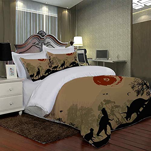 QZDUCN Fundas Nordicas Adultos Niños Y Niñas Super Suave Comodo Impresión Lobo Animal Negro Ropa De Cama Incluye 1 Funda De Edredón Y 2 Fundas De Almohada 240x220cm (para Cama 150)