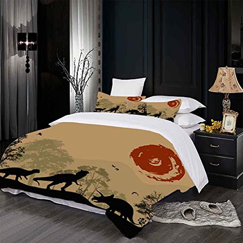 QZDUCN Fundas Nordicas Adultos Niños Y Niñas Super Suave Comodo Impresión Lobo Animal Negro Ropa De Cama Incluye 1 Funda De Edredón Y 2 Fundas De Almohada 240x220cm (para Cama 150)