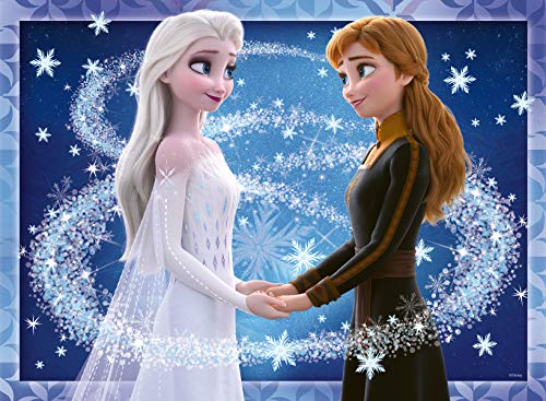 RAVENSBURGER PUZZLE- DFZ Frozen 2 Ravensburger 12952-Puzzle Infantil (200 Piezas, tamaño XXL), diseño de Hermanas Encantadoras, Multicolor (12952)