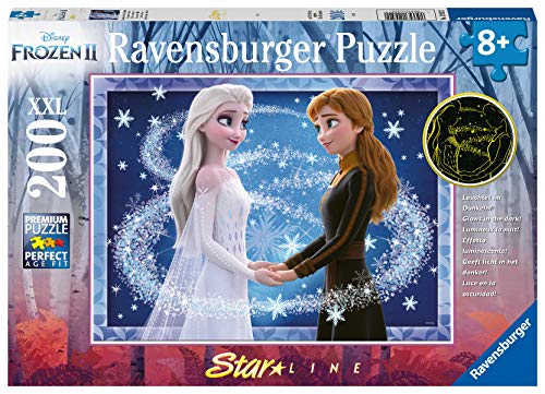 RAVENSBURGER PUZZLE- DFZ Frozen 2 Ravensburger 12952-Puzzle Infantil (200 Piezas, tamaño XXL), diseño de Hermanas Encantadoras, Multicolor (12952)