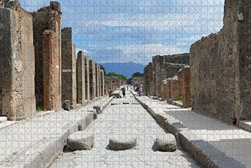 Rompecabezas para Adultos Pompeya Nápoles Italia Rompecabezas 1000 Piezas Recuerdo de Viaje de Madera