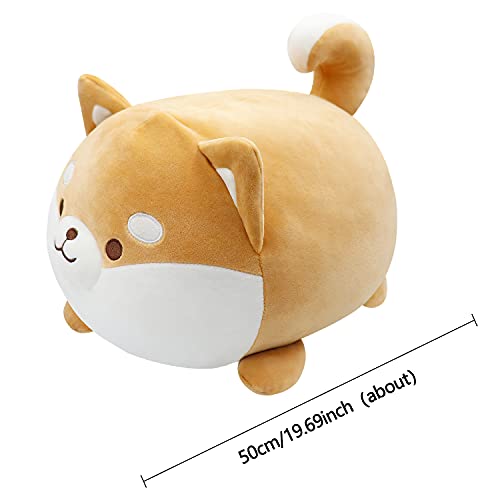 Shiab Inu Almohada Shiba Inu Peluche Peluche Animal de Peluche y Peluche Lindo Perro Peluche Cuhion Muñeca Kawaii Felpa Shiba Inu Almohada Huggable Shiba Inu Animal de peluche, 19.7 pulgadas