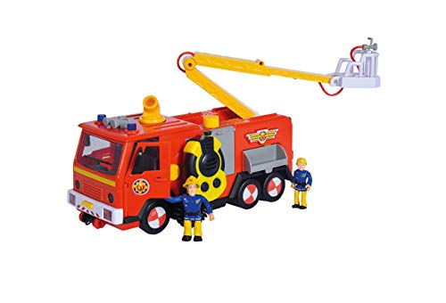 Simba Bombero Camión Deluxe Jupiter con 2 Figuras Sam y Penny, 3 años, 109251085038