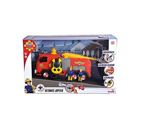 Simba Bombero Camión Deluxe Jupiter con 2 Figuras Sam y Penny, 3 años, 109251085038