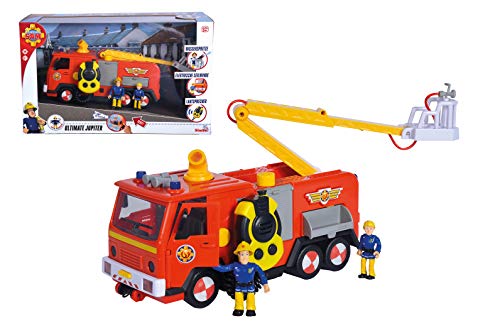 Simba Bombero Camión Deluxe Jupiter con 2 Figuras Sam y Penny, 3 años, 109251085038