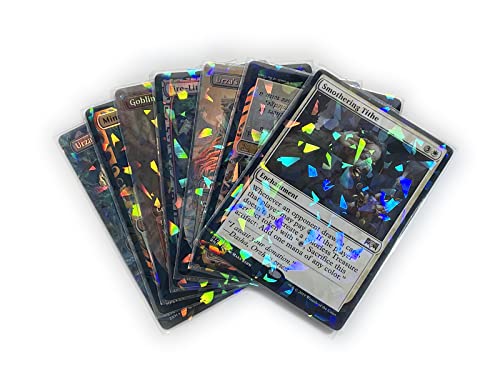 Smilee 100 fundas para tarjetas de crédito, tarjetas de fútbol, tarjetas deportivas, YGO, MTG, Pokemon (MTG-65 x 90 mm, piedra preciosa)