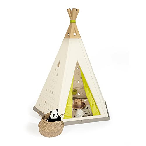 Smoby - Casita Tipi de Plástico de Calidad para Interior o Exterior, Evolutiva y Ajustable a 2 Tamaños, Anti-UV, para Niños a partir de 2 Años