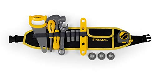 Smoby- Stanley – Cinturón de Herramientas – Correa Ajustable – 14 Accesorios, Color Negro (7/360123)