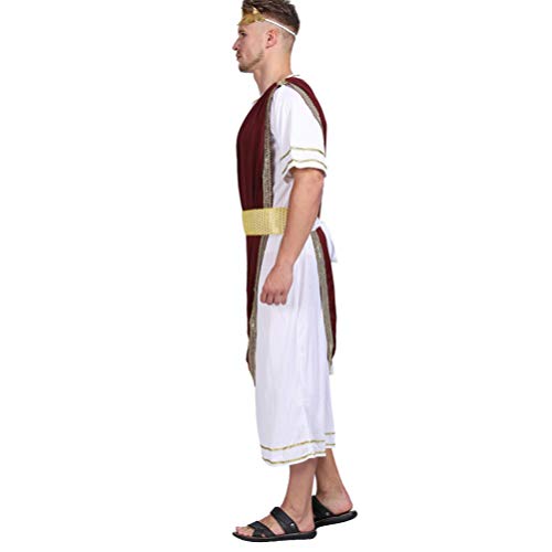 SOIMISS Traje de Carnaval de Julio Caesar Traje de Cosplay Accesorios de Fiesta de Disfraces para Hombres Traje de Gladiador Romano para Fiesta de Disfraces de Halloween