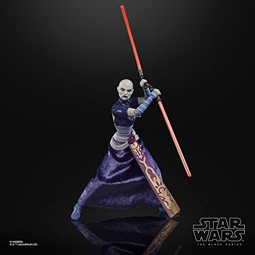 Star Wars Black Series Asajj Ventress Toy 6 Pulgadas Escala The Clone Wars Figura de acción Coleccionable, Juguetes para niños a Partir de 4 años, Color (Hasbro F1861)