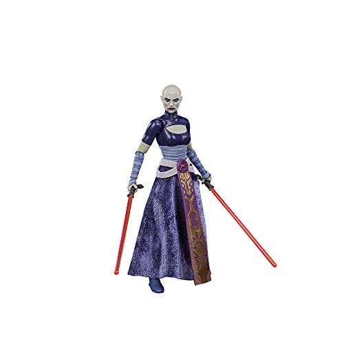 Star Wars Black Series Asajj Ventress Toy 6 Pulgadas Escala The Clone Wars Figura de acción Coleccionable, Juguetes para niños a Partir de 4 años, Color (Hasbro F1861)