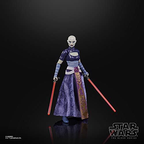 Star Wars Black Series Asajj Ventress Toy 6 Pulgadas Escala The Clone Wars Figura de acción Coleccionable, Juguetes para niños a Partir de 4 años, Color (Hasbro F1861)