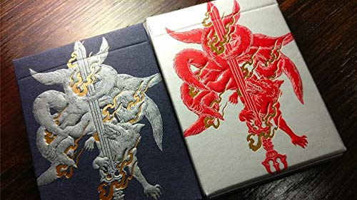 Sumi Kitsune - Juego de cartas de naipes con texto en inglés « Kitsune » para jugar a cartas por experimento | Cool Collectable Poker Deck | Cartas para magos y trucos de magia