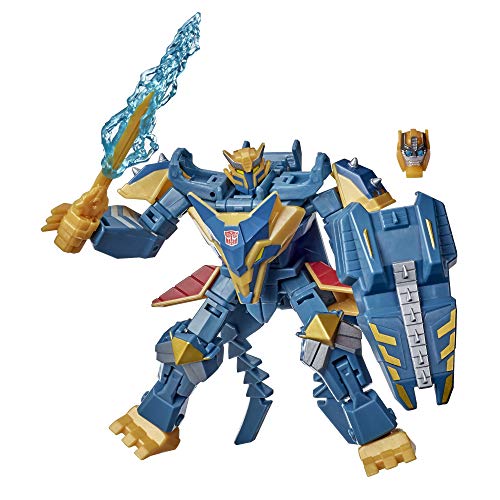 Transformers Bumblebee Cyberverse Adventures Toys Deluxe Class Thunderhowl Figura de acción, con Pieza Build-A-Figura, 5 Pulgadas