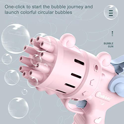 tulipde Máquina de Burbujas - Juguete Bubble Blaster para niños,Máquina automática de Burbujas para perseguir alas de ángel, Juguetes de Actividades al Aire Libre de Verano para niños y niñas