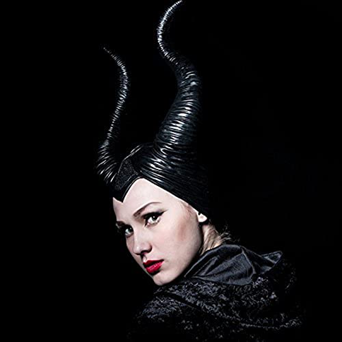 VADOO Halloween Cosplay Evil Latex Hat Color negro, Evil Queen Cosplay Disfraz Tocado, Unisex Talla única