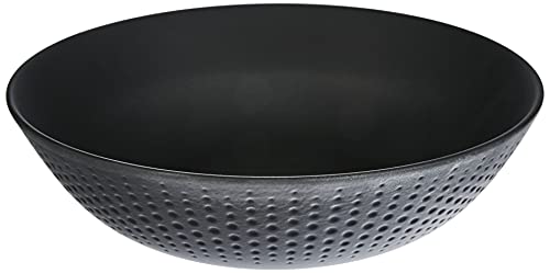 Villeroy & Boch - Manufacture Collier Noir fuente decorativa/de fruta, bonita fuente de fruta y decoración, porcelana premium, lavado a mano, negro