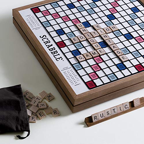 WS Game Company Scrabble Deluxe Edición Vintage con tablero giratorio de juego