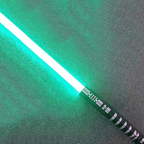 YLME Sable Luces Star Wars Que Brilla Intensamente Juguete Juguete Metal Extraíble USB Carga Ligera Láser Espada para Niños Brillante Regalo Juguete Cosplay Juguete,Verde,38.5Inches