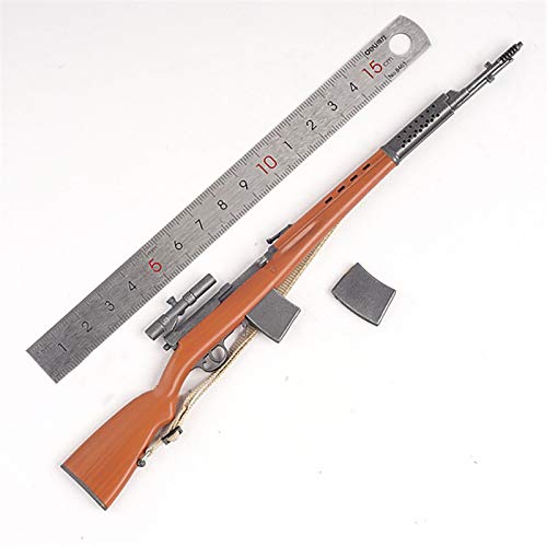 ZHWH Accesorios De Muñeca De Figura A Escala 1/6, Segunda Guerra Mundial Rifle De Francotirador Soviético STV-40 Modelo De Plástico En Miniatura para Figuras De Acción De 12" Inaccesible,Brown