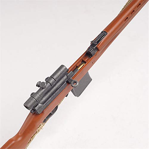 ZHWH Accesorios De Muñeca De Figura A Escala 1/6, Segunda Guerra Mundial Rifle De Francotirador Soviético STV-40 Modelo De Plástico En Miniatura para Figuras De Acción De 12" Inaccesible,Brown