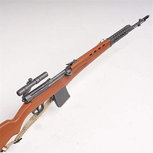 ZHWH Accesorios De Muñeca De Figura A Escala 1/6, Segunda Guerra Mundial Rifle De Francotirador Soviético STV-40 Modelo De Plástico En Miniatura para Figuras De Acción De 12" Inaccesible,Brown