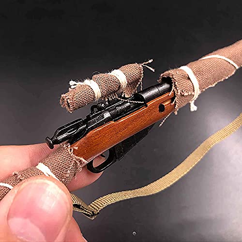 ZHWH Rifle de francotirador soviético Mosin Nagan escala 1/6 modelo de metal en miniatura para figura de acción juguetes colección regalo no lanzable,A